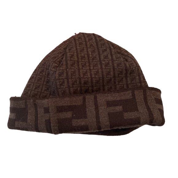 Fendi Brown Zucca Print Monogram Winter Hat main image 2